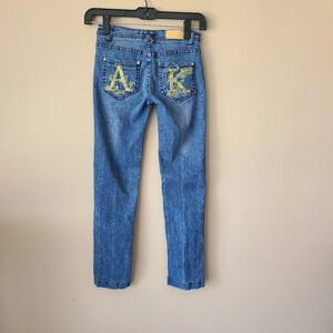 Akademiks jeans girls Size 8 embroidery pockets